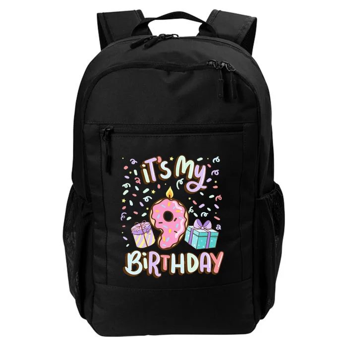 Kids Its My 9th Birthday Cake Donut 9 Year Old Confetti Daily Commute Backpack