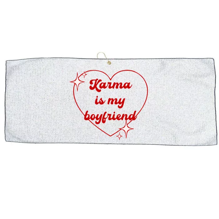 Karma Is My Boyfriend Large Microfiber Waffle Golf Towel