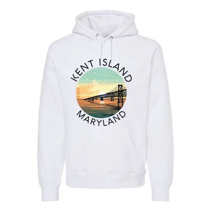 Kent Island Maryland Chesapeake Bay Bridge Annapolis Crab Premium Hoodie