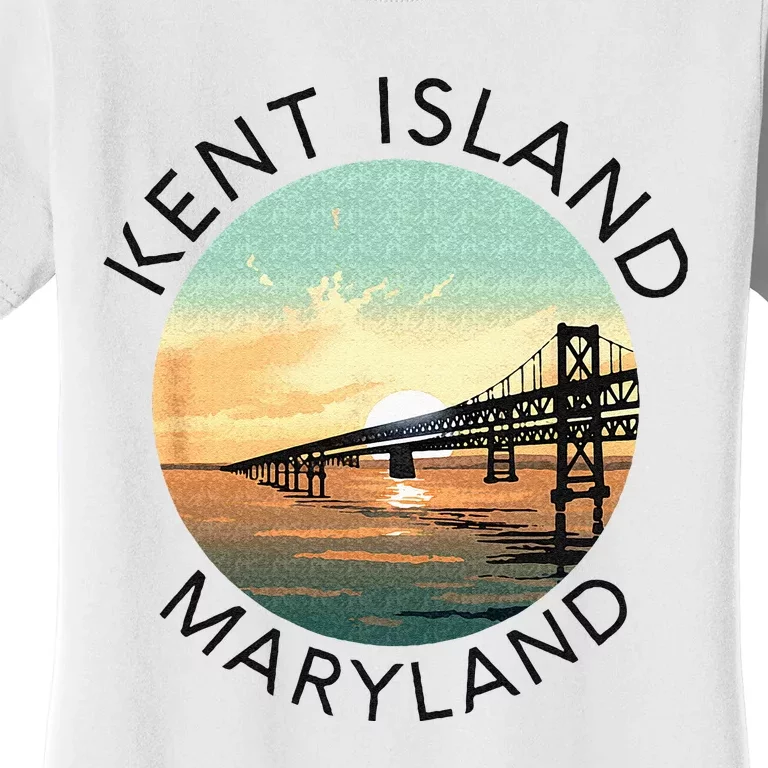 Kent Island Maryland Chesapeake Bay Bridge Annapolis Crab Women's T-Shirt