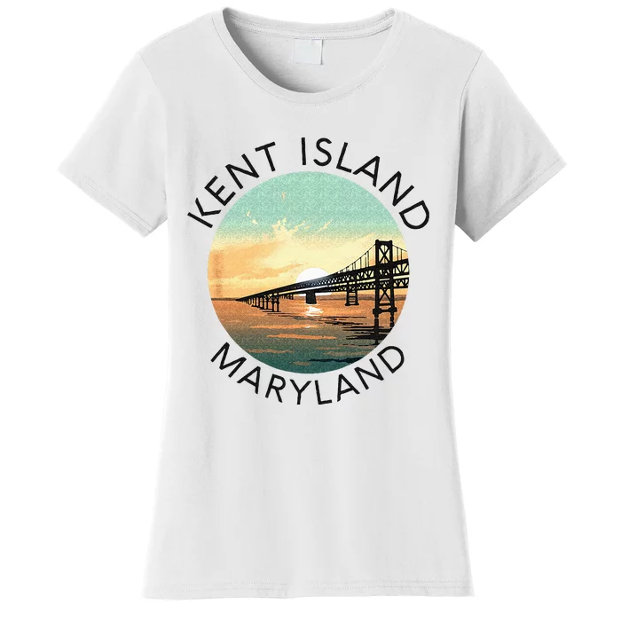 Kent Island Maryland Chesapeake Bay Bridge Annapolis Crab Women's T-Shirt