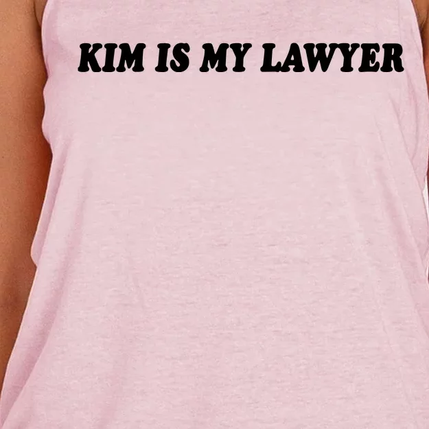 Kim Is My Lawyer Social Criminal Justice Reform Women's Knotted Racerback Tank