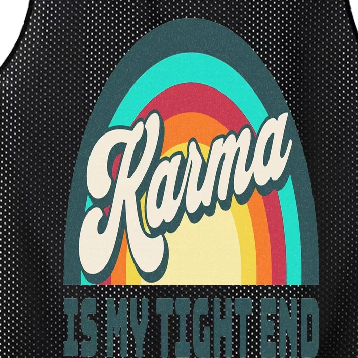 Karma Is My Tight End Mesh Reversible Basketball Jersey Tank