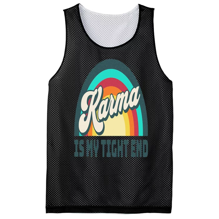 Karma Is My Tight End Mesh Reversible Basketball Jersey Tank