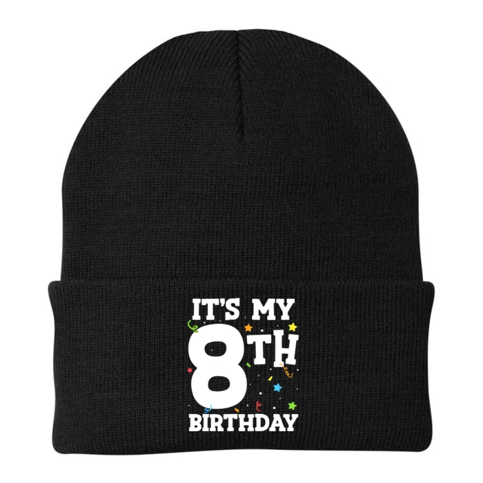 Kids Its My 8th Birthday 8 Eight Happy Birthday Boy Or Girls Knit Cap Winter Beanie