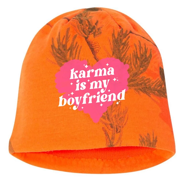 Karma Is My Boyfriend Pink Heart Kati - Camo Knit Beanie