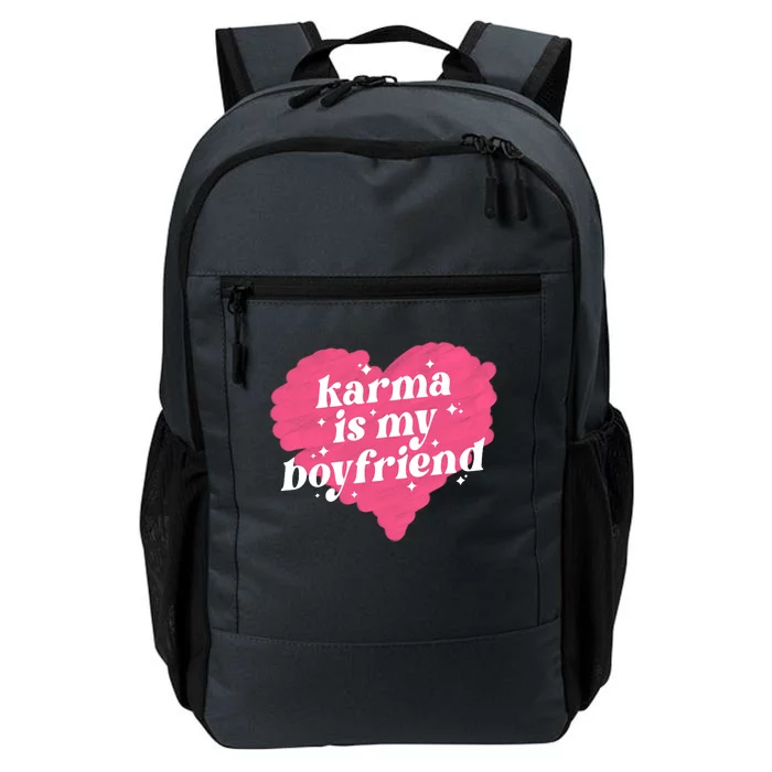 Karma Is My Boyfriend Pink Heart Daily Commute Backpack