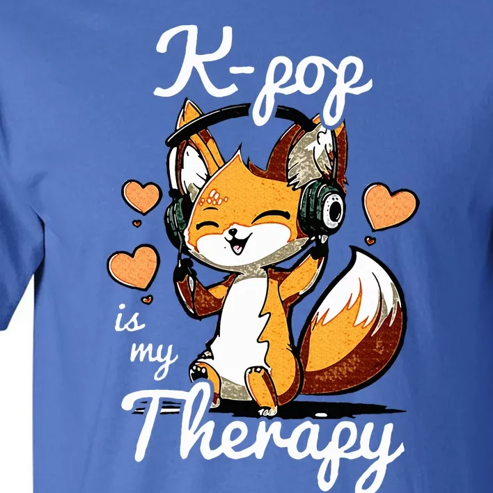 Kpop Is My Therapy Fox Korean Tall T-Shirt