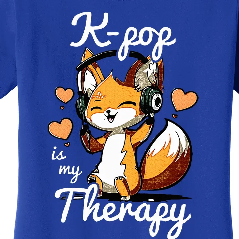 Kpop Is My Therapy Fox Korean Women's T-Shirt