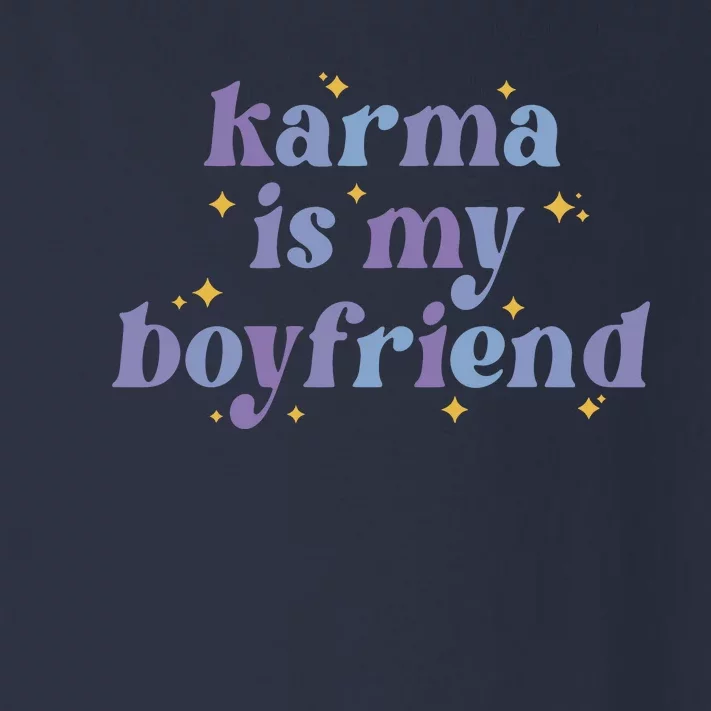 Karma Is My Boyfriend Purple Lavender Toddler Long Sleeve Shirt