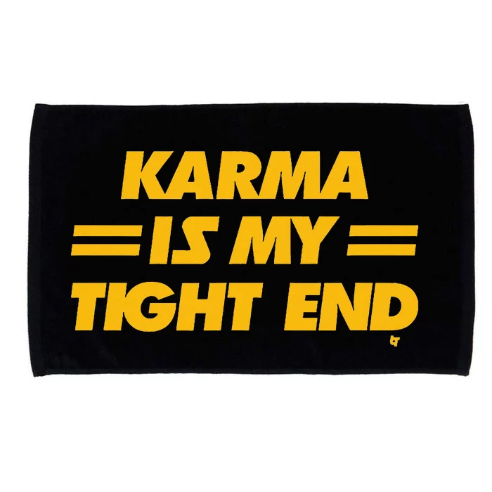 Karma Is My Tight End Kansas City Football Microfiber Hand Towel