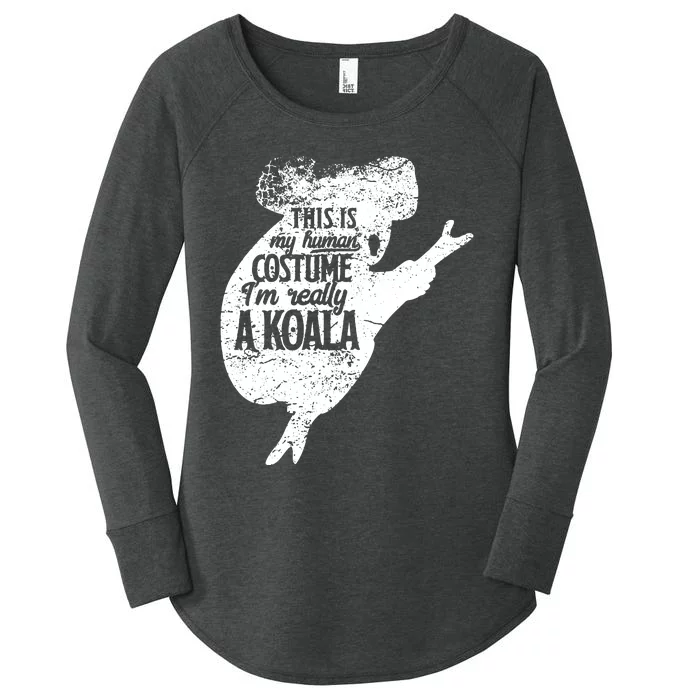 Koala Is My Human Costume Love Australian Koalas Kids Women's Perfect Tri Tunic Long Sleeve Shirt