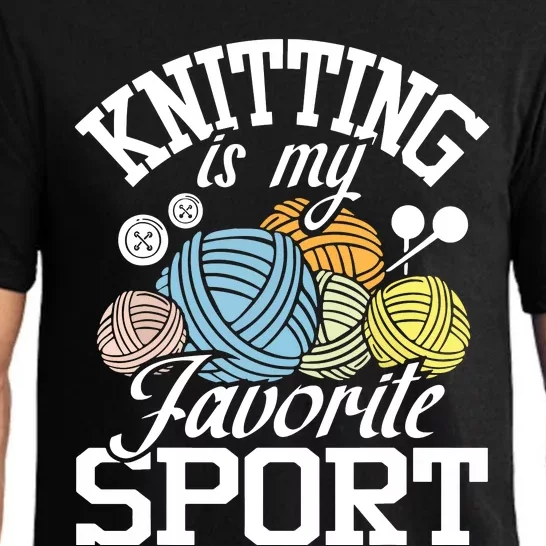 Knitting Is My Favorite Sport Knitting Knitter Crocheting Pajama Set