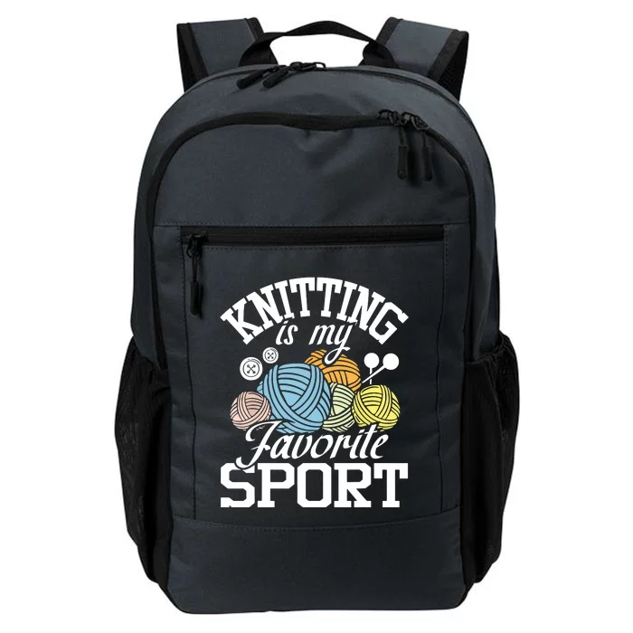 Knitting Is My Favorite Sport Knitting Knitter Crocheting Daily Commute Backpack