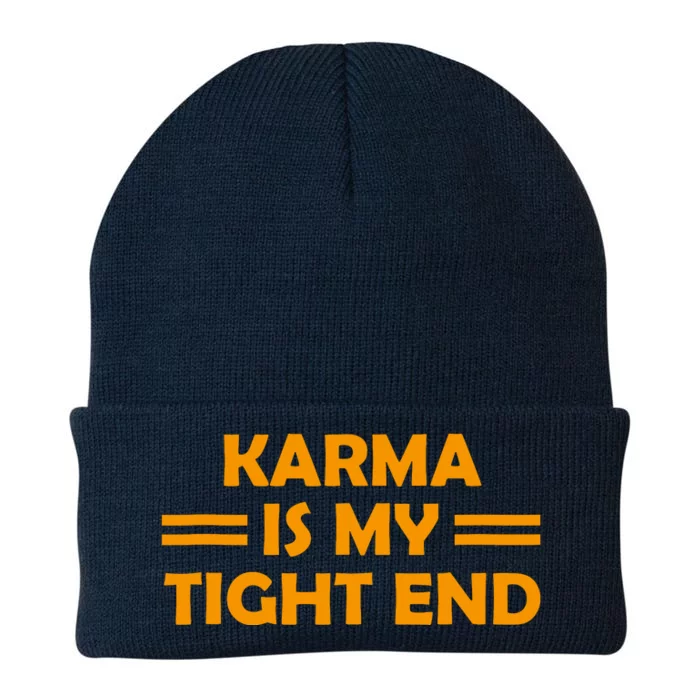 Karma Is My Tight End Knit Cap Winter Beanie