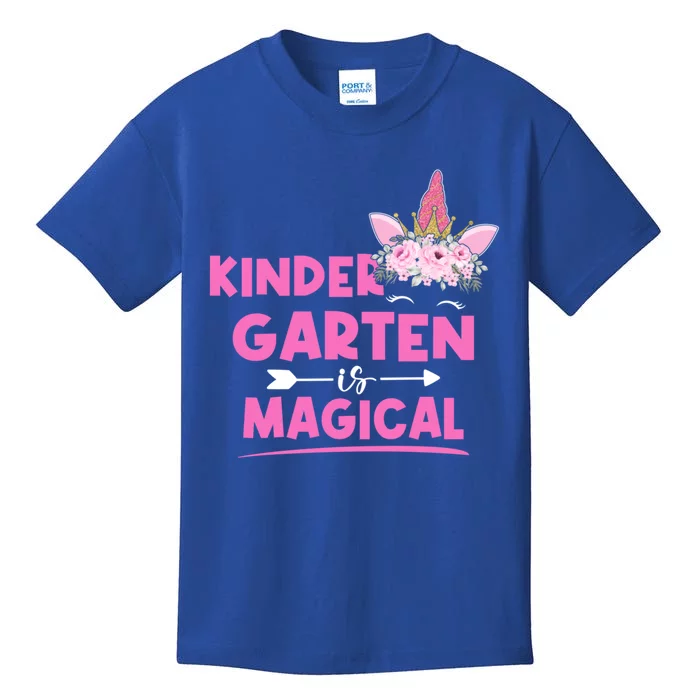 Kindergarten Is Magical Unicorn Kinder Teacher Student Cute Gift Kids T-Shirt