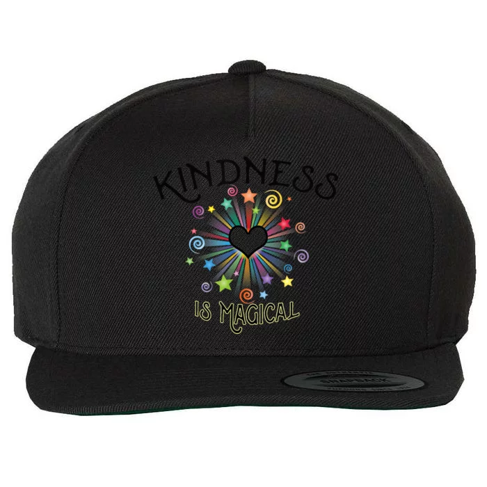 KINDNESS Is Magical Motivational Positive Message Wool Snapback Cap