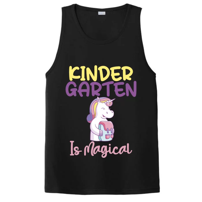 Kindergarten Is Magical Unicorn Gift Performance Tank