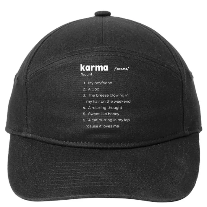 Karma Is My Friend Vintage Inspired 7-Panel Snapback Hat