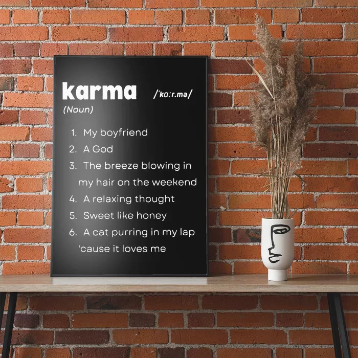 Karma Is My Friend Vintage Inspired Poster