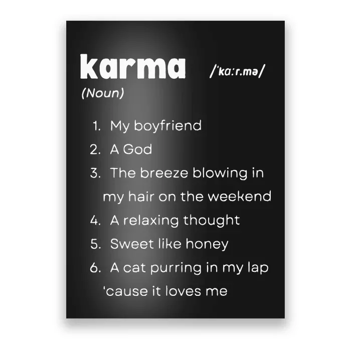 Karma Is My Friend Vintage Inspired Poster