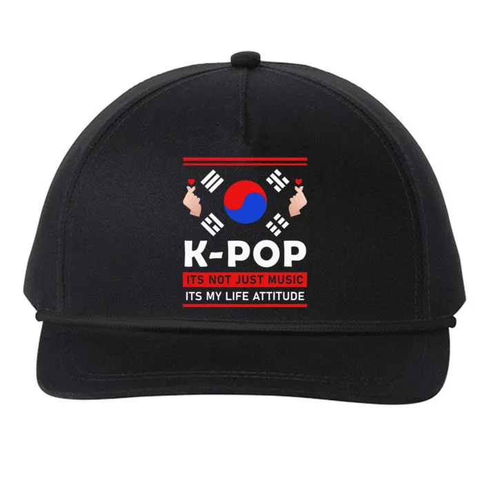 Kpop Is Not Just Music Kpop ItS My Life Attitude Snapback Five-Panel Rope Hat