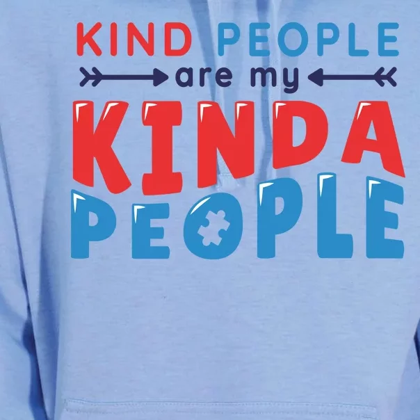 Kind People Are My Kinda People Autism Awareness Unisex Surf Hoodie