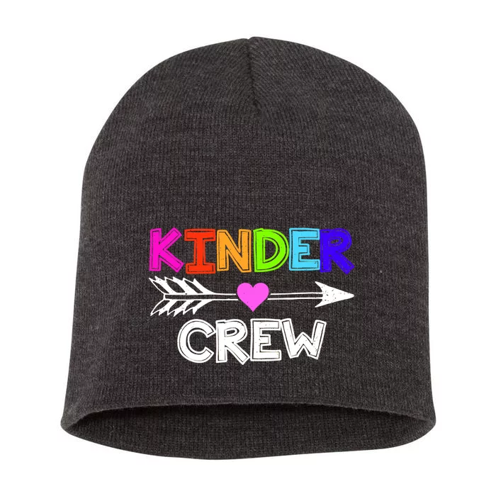 Kinder Crew Kindergarten Teacher Short Acrylic Beanie