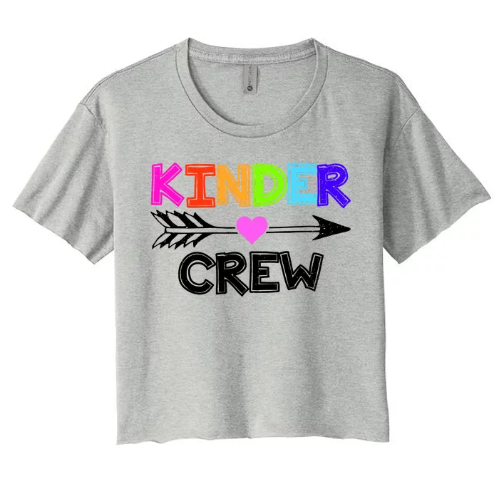 Kinder Crew Kindergarten Teacher Women's Crop Top Tee