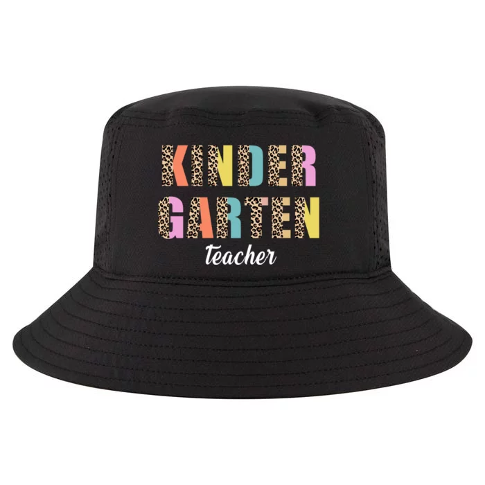 Kinder Garten Teacher Leopard Logo Cool Comfort Performance Bucket Hat