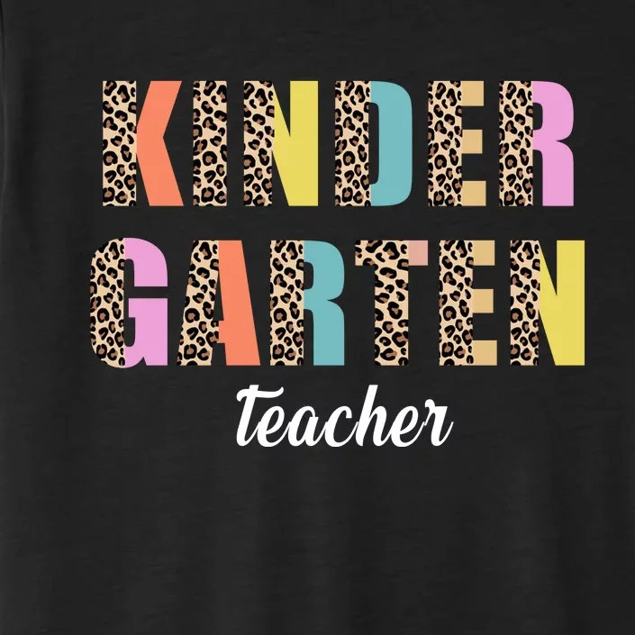 Kinder Garten Teacher Leopard Logo ChromaSoft Performance T-Shirt