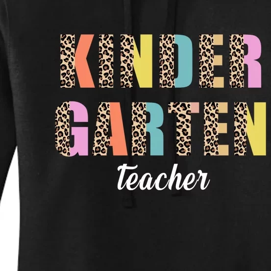 Kinder Garten Teacher Leopard Logo Women's Pullover Hoodie