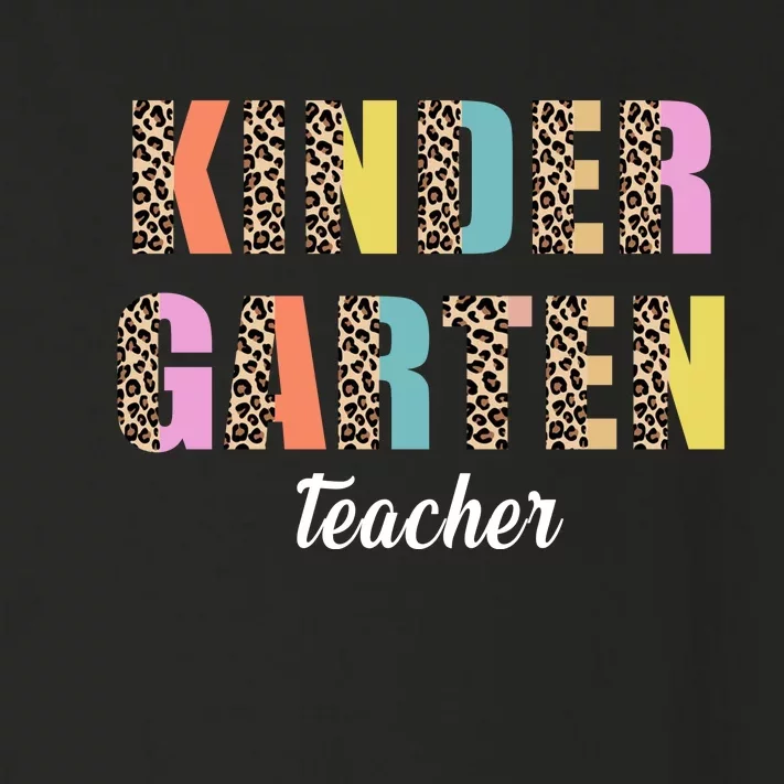 Kinder Garten Teacher Leopard Logo Toddler Long Sleeve Shirt