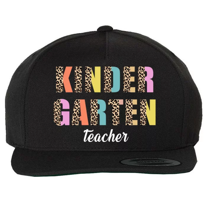 Kinder Garten Teacher Leopard Logo Wool Snapback Cap