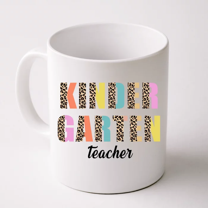 Kinder Garten Teacher Leopard Logo Front & Back Coffee Mug