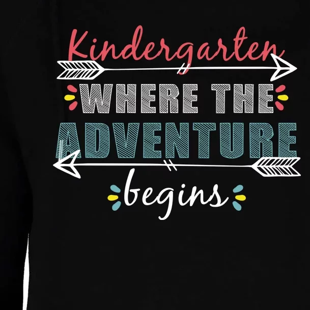 Kindergarten Back To School Adventure Womens Funnel Neck Pullover Hood