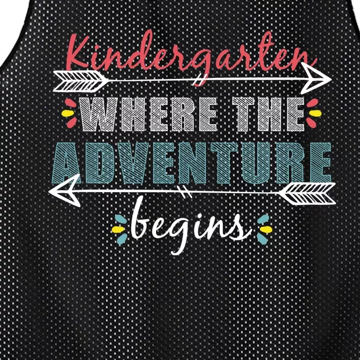 Kindergarten Back To School Adventure Mesh Reversible Basketball Jersey Tank