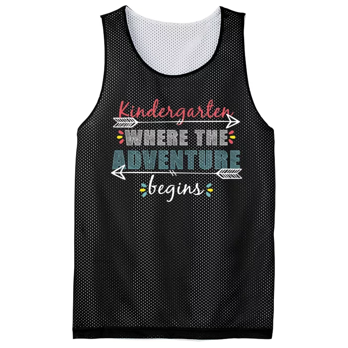 Kindergarten Back To School Adventure Mesh Reversible Basketball Jersey Tank