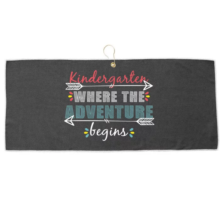 Kindergarten Back To School Adventure Large Microfiber Waffle Golf Towel