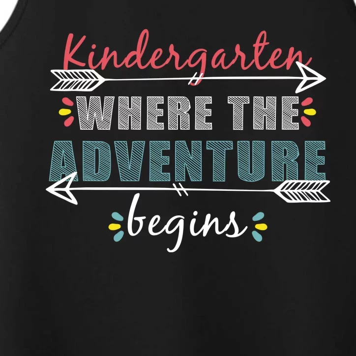 Kindergarten Back To School Adventure Performance Tank