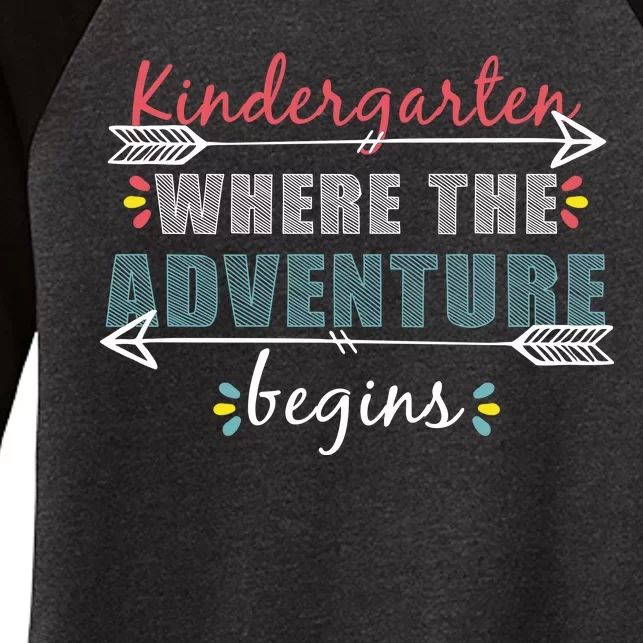 Kindergarten Back To School Adventure Women's Tri-Blend 3/4-Sleeve Raglan Shirt