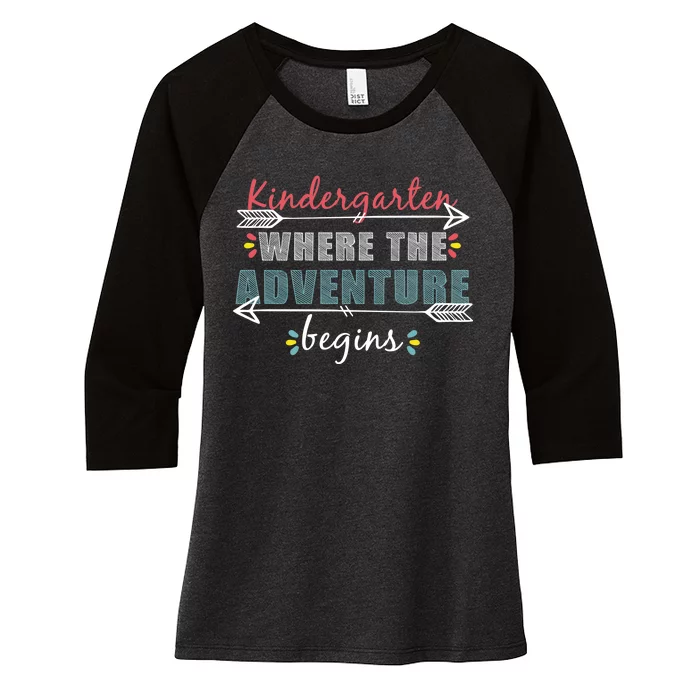 Kindergarten Back To School Adventure Women's Tri-Blend 3/4-Sleeve Raglan Shirt