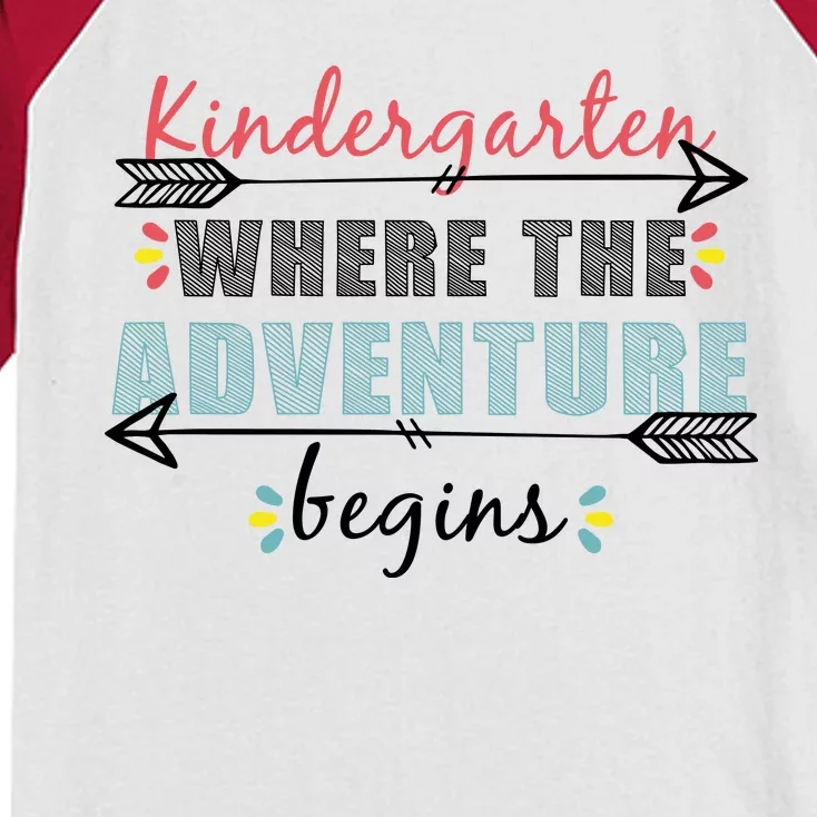 Kindergarten Back To School Adventure Kids Colorblock Raglan Jersey