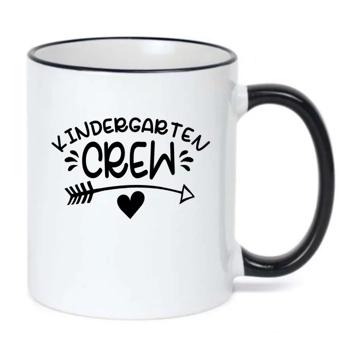 Kindergarten Crew Arrow Hear Simple Logo Black Color Changing Mug