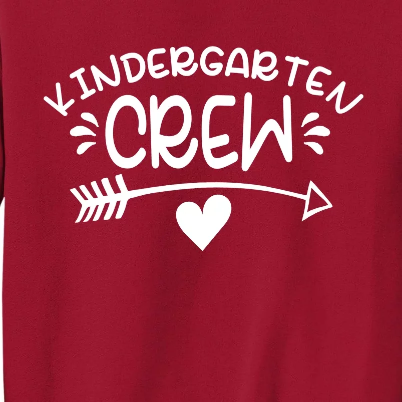 Kindergarten Crew Arrow Hear Simple Logo Tall Sweatshirt