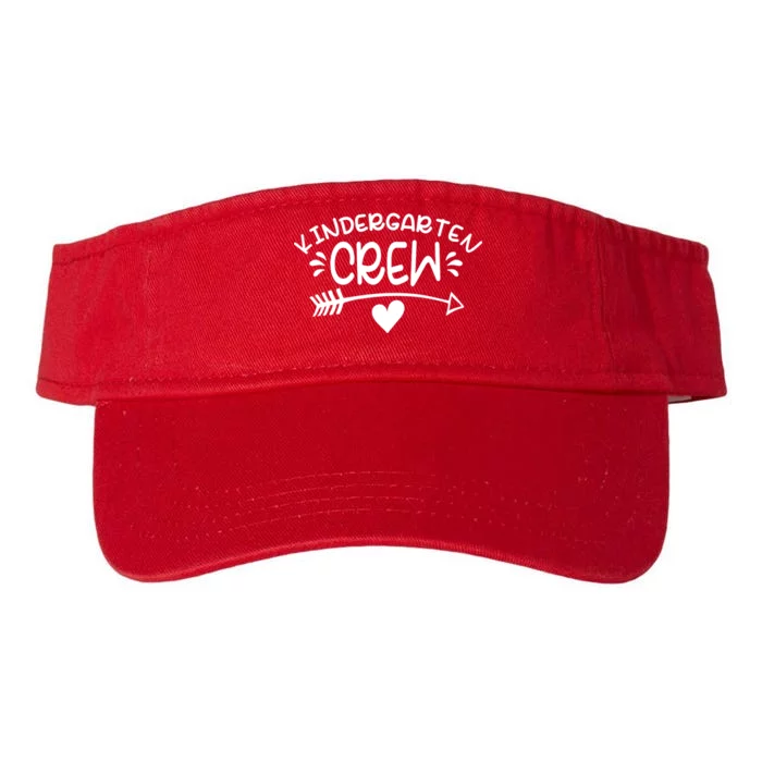 Kindergarten Crew Arrow Hear Simple Logo Valucap Bio-Washed Visor