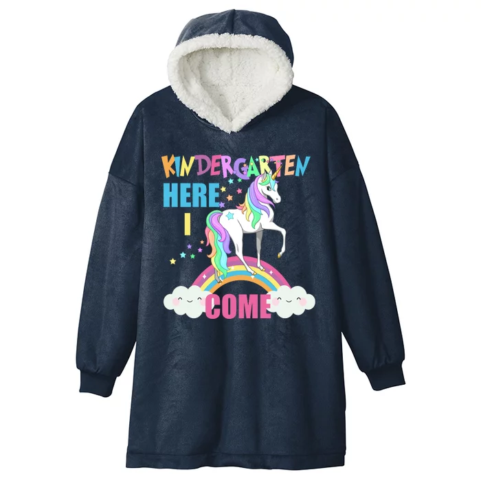 Kindergarten Here I Come Magical Unicorn Hooded Wearable Blanket