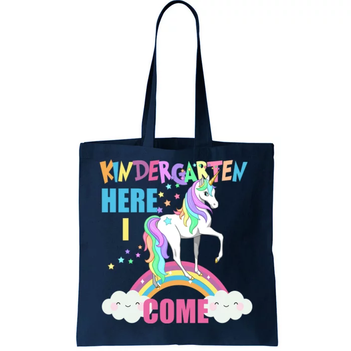 Kindergarten Here I Come Magical Unicorn Tote Bag