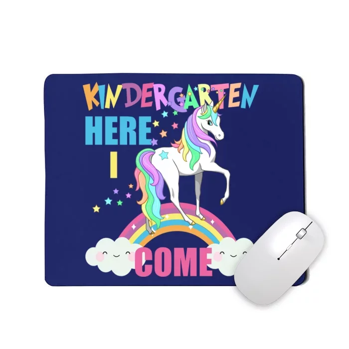 Kindergarten Here I Come Magical Unicorn Mousepad