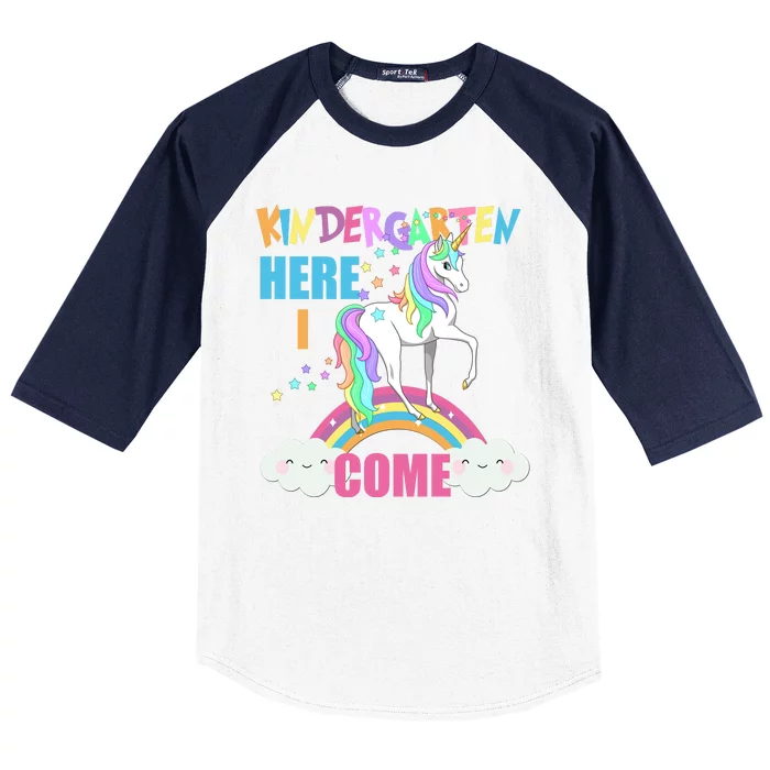 Kindergarten Here I Come Magical Unicorn Baseball Sleeve Shirt